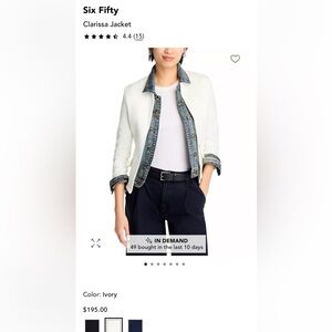 Six Fifty Ivory Clarissa Jacket